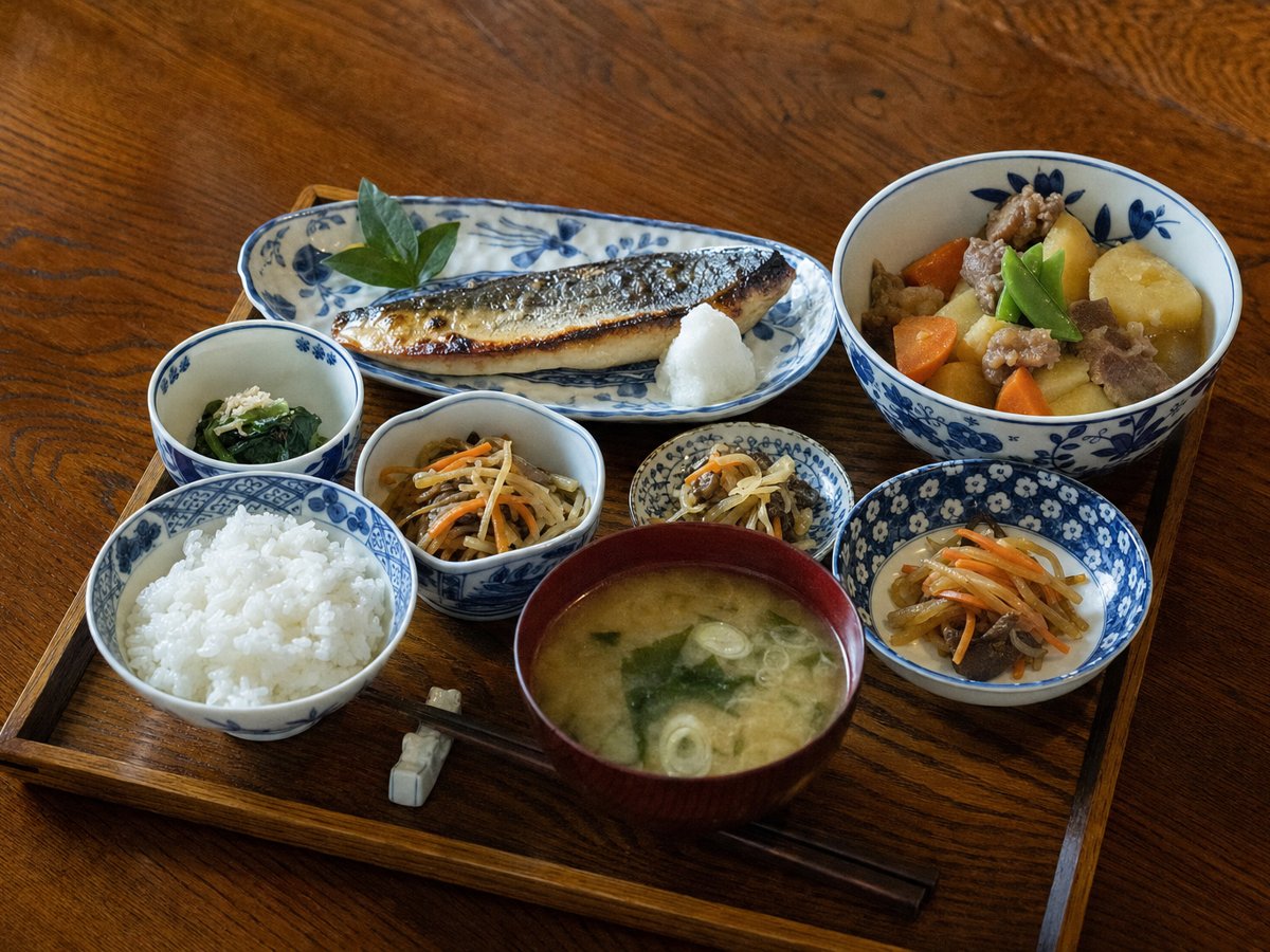 家庭的な和食の夕食（イメージ）