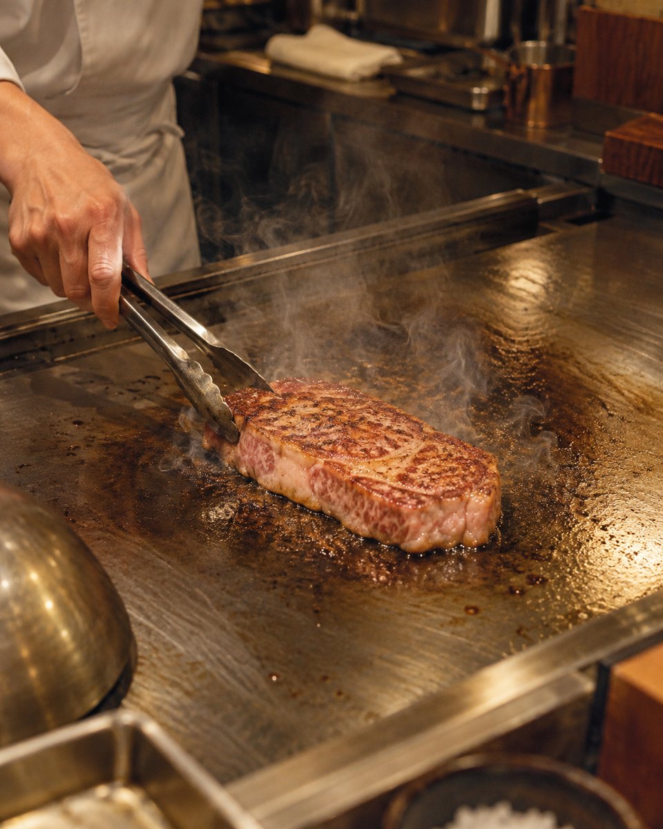 ステーキを焼いているところ(イメージ)